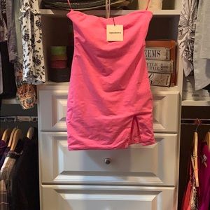 Strapless superdown mini dress